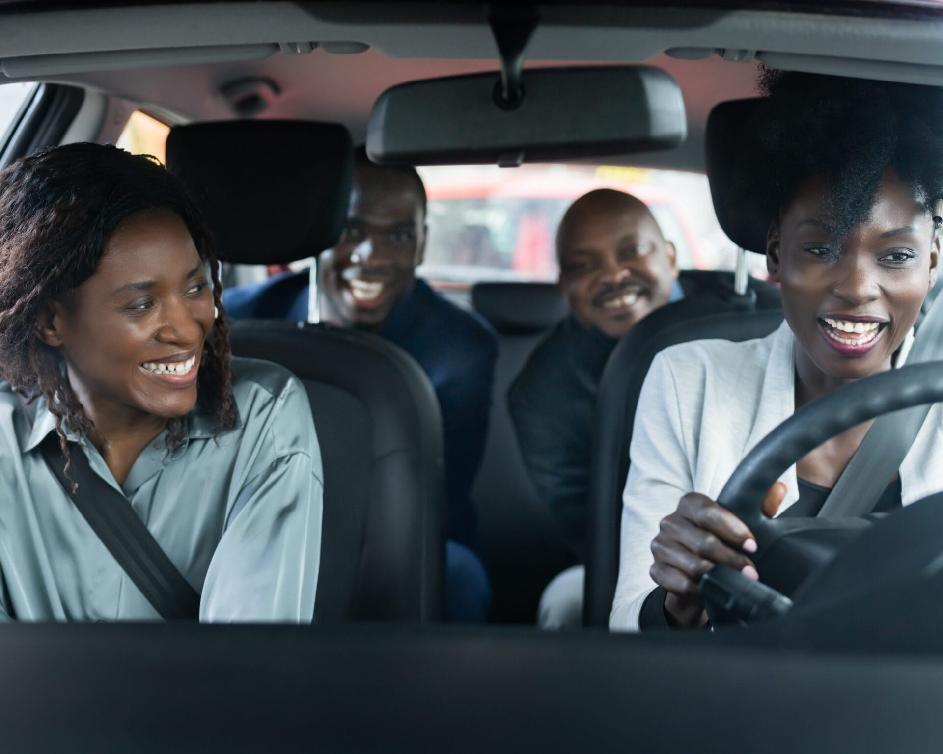 Rose Sanders Law Firm - Black people using ride in a ride-sharing company transportation.