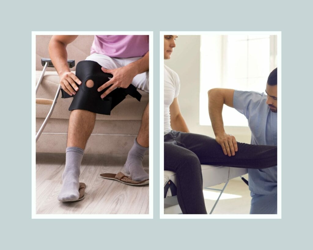 The Rose Sanders Law Firm - A man with a knee injury.